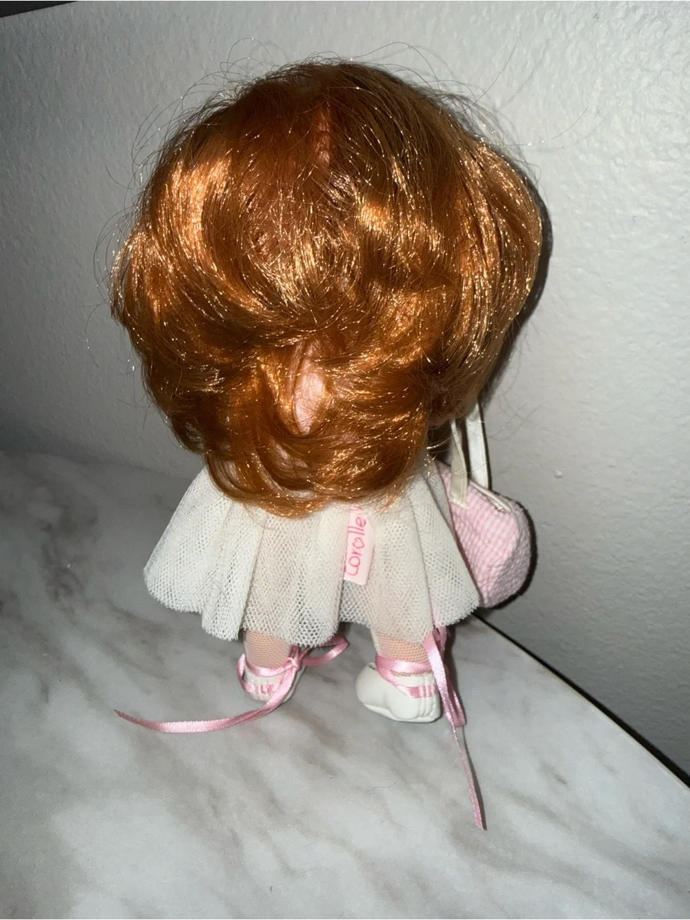 Corelli ballerina doll red hair headband outfit ccogie bag ballet slippers tight